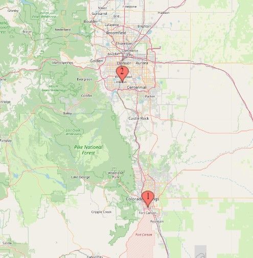 Map of Auto Hail Repair Colorado Auto Hail Repair Colorado Valet Pick Up & Drop Off