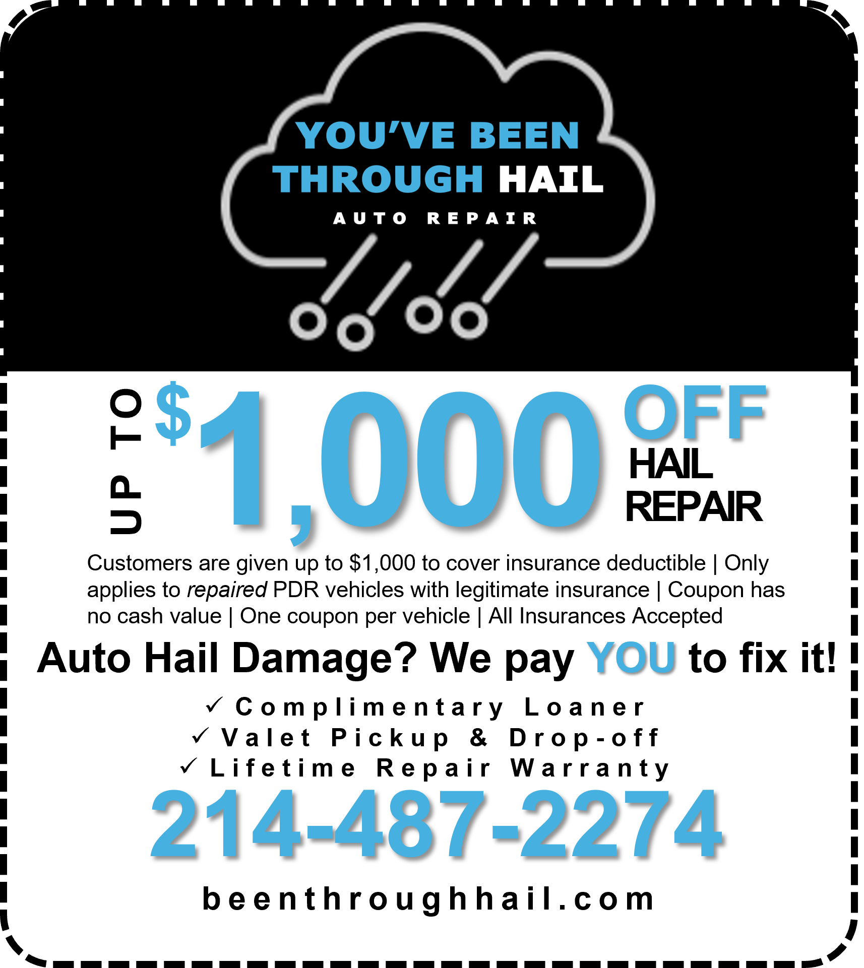 $0 out of pocket hail repair in Grand Prairie