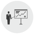 Man Pointing to Graph Icon