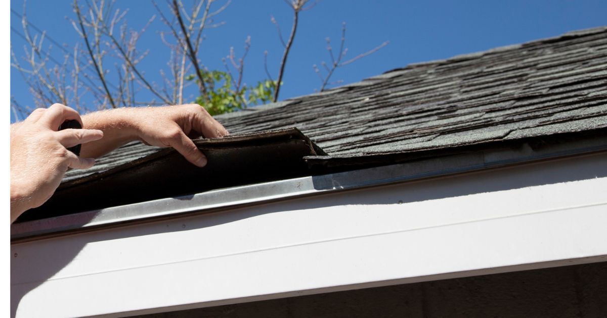 roof with broken shingles