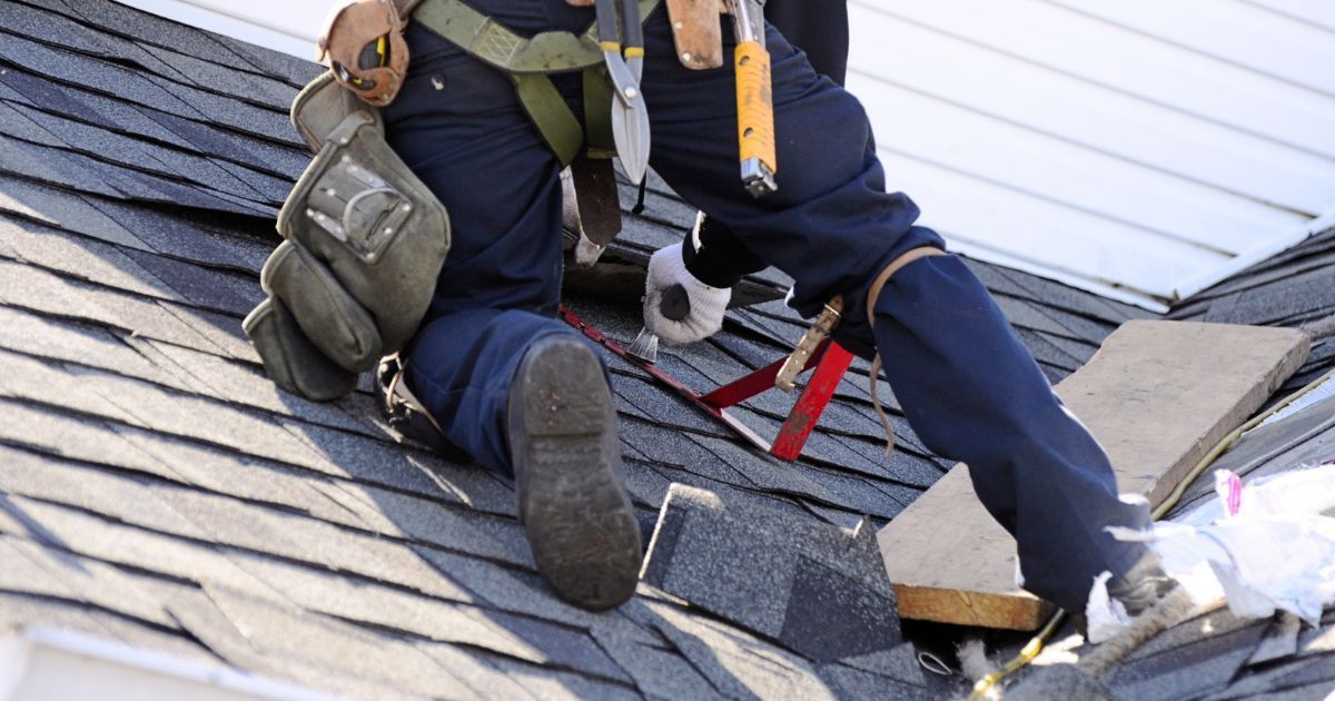 worker on the roof