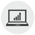 Business Laptop With Graph Icon