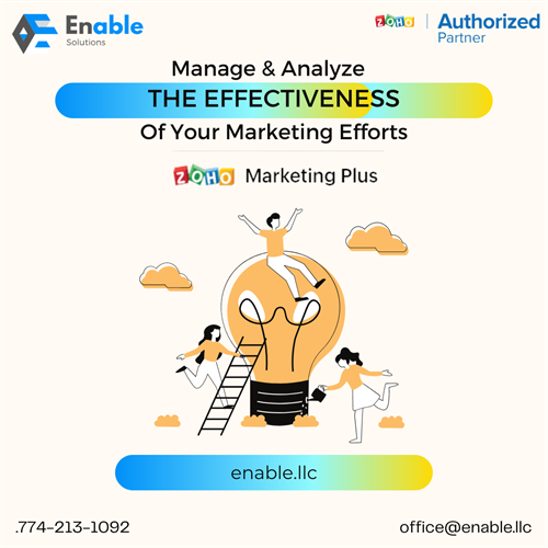 A poster that says `` manage and analyze the effectiveness of your marketing efforts ''.