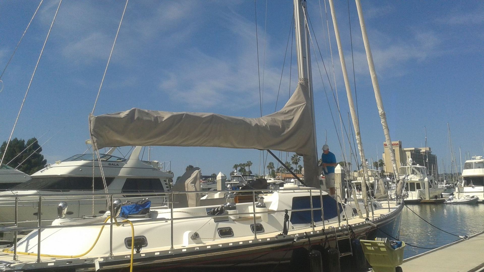 Man Installing Cover — San Diego, CA — Canvas Services