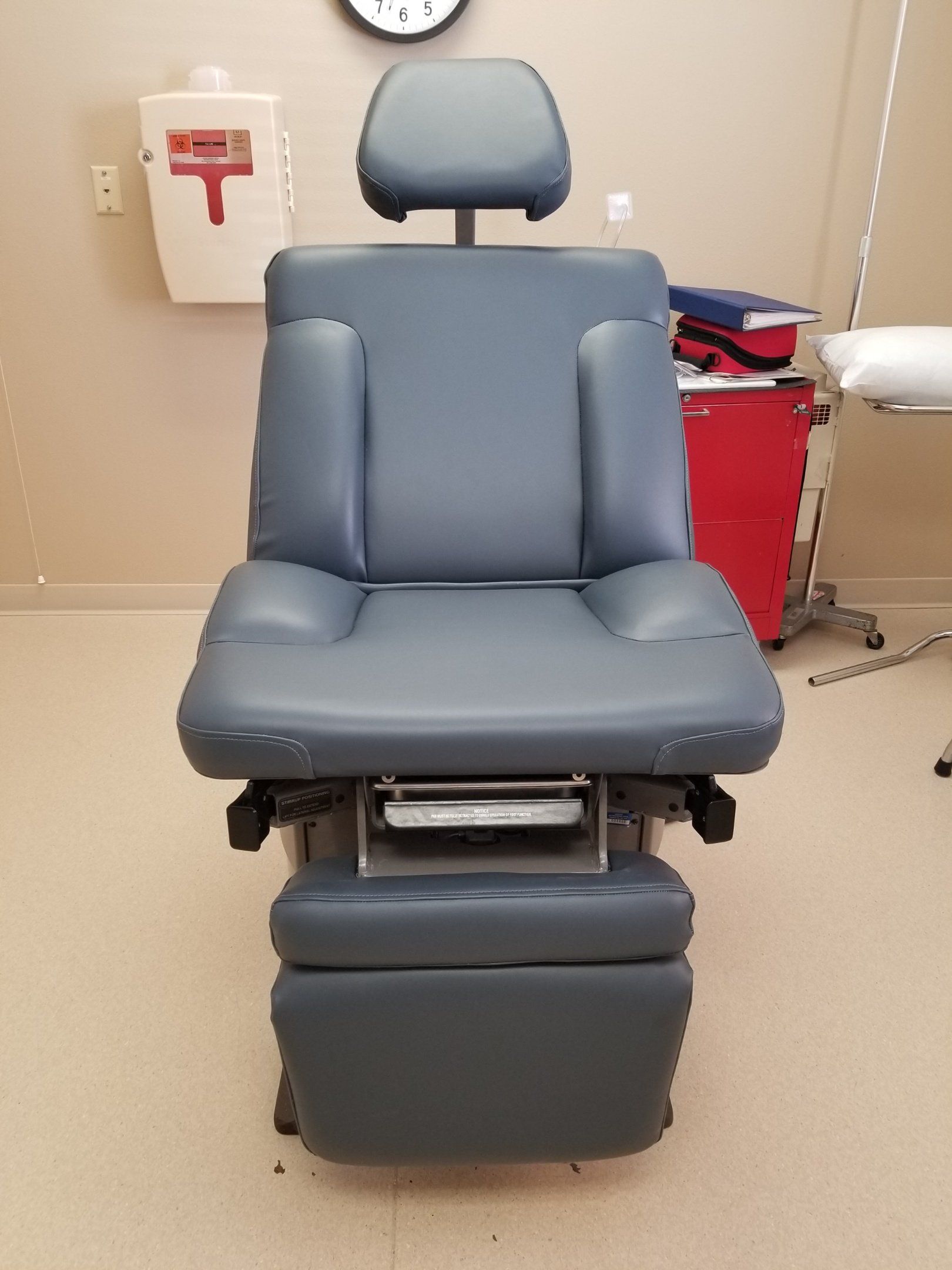 New Grey Chair — Watertown, WI — Recovery Room Commercial Upholstery