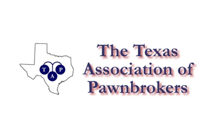 The logo for the texas association of pawnbrokers