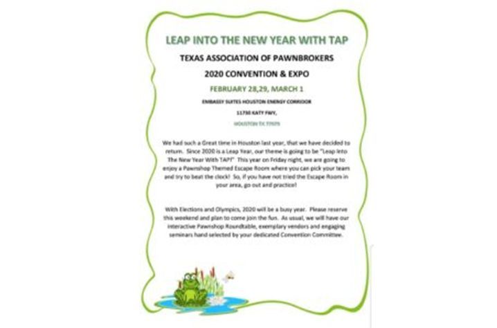 A paper that says leap into the new year with tap