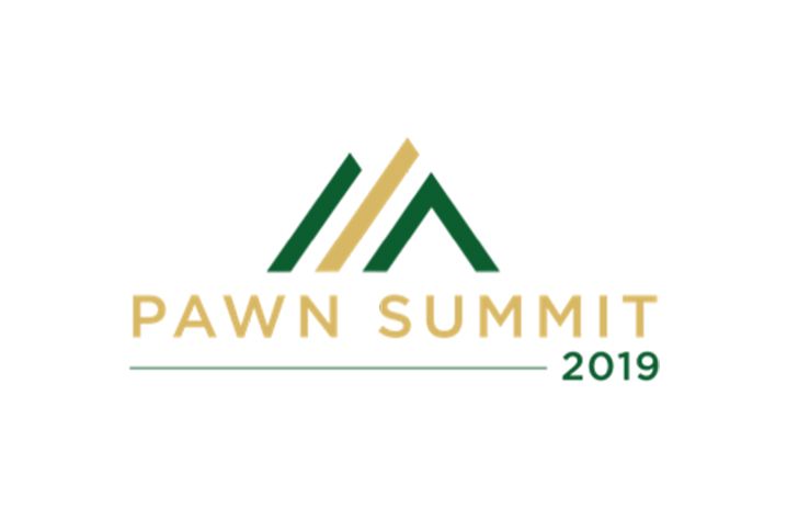 A logo for the pawn summit in 2019