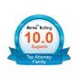 Avvo Family 10.0 Rating