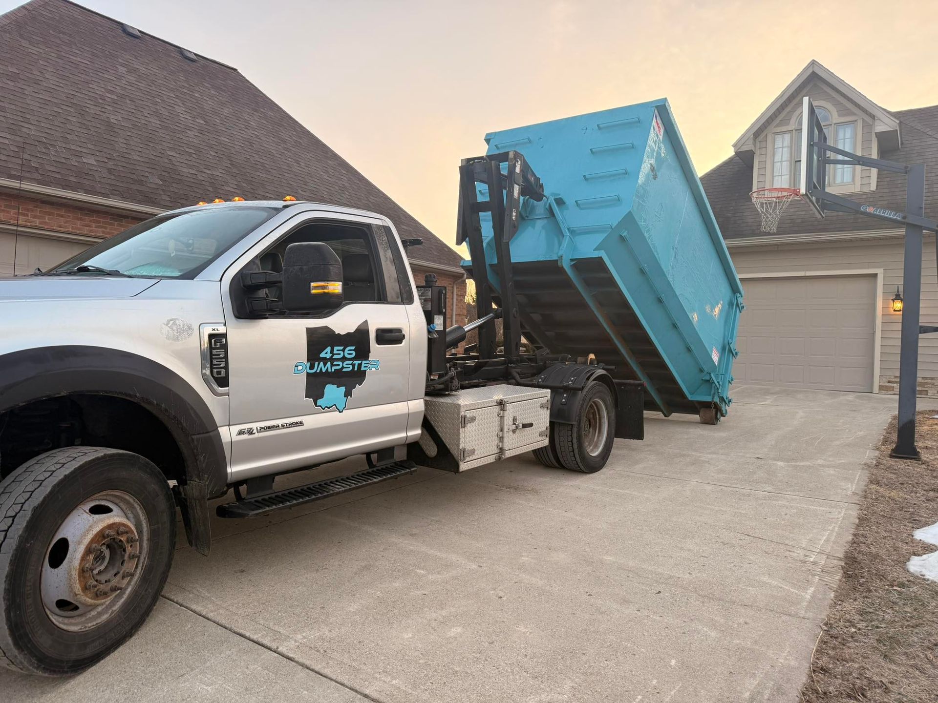 Trevor and the 456 Dumpsters team in Piketon, Ohio
