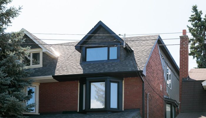 There is a bed in the middle of the room.