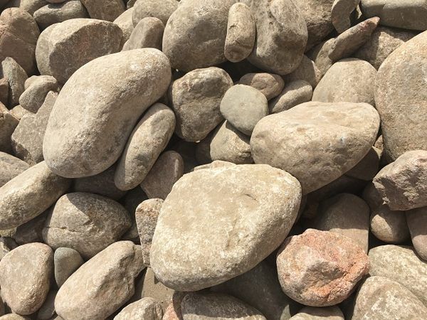 Beige Cobblestone - landscape boulders in Franktown, CO
