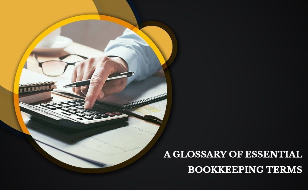 A glossary of essential bookkeeping terms banner.