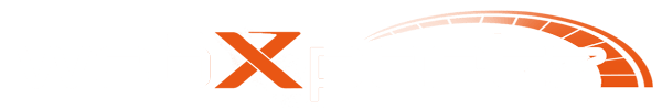 The letter x is on a white background next to an orange arrow.