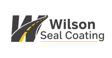 Wilson Seal Coating logo with stylized black and gray W and yellow accent
