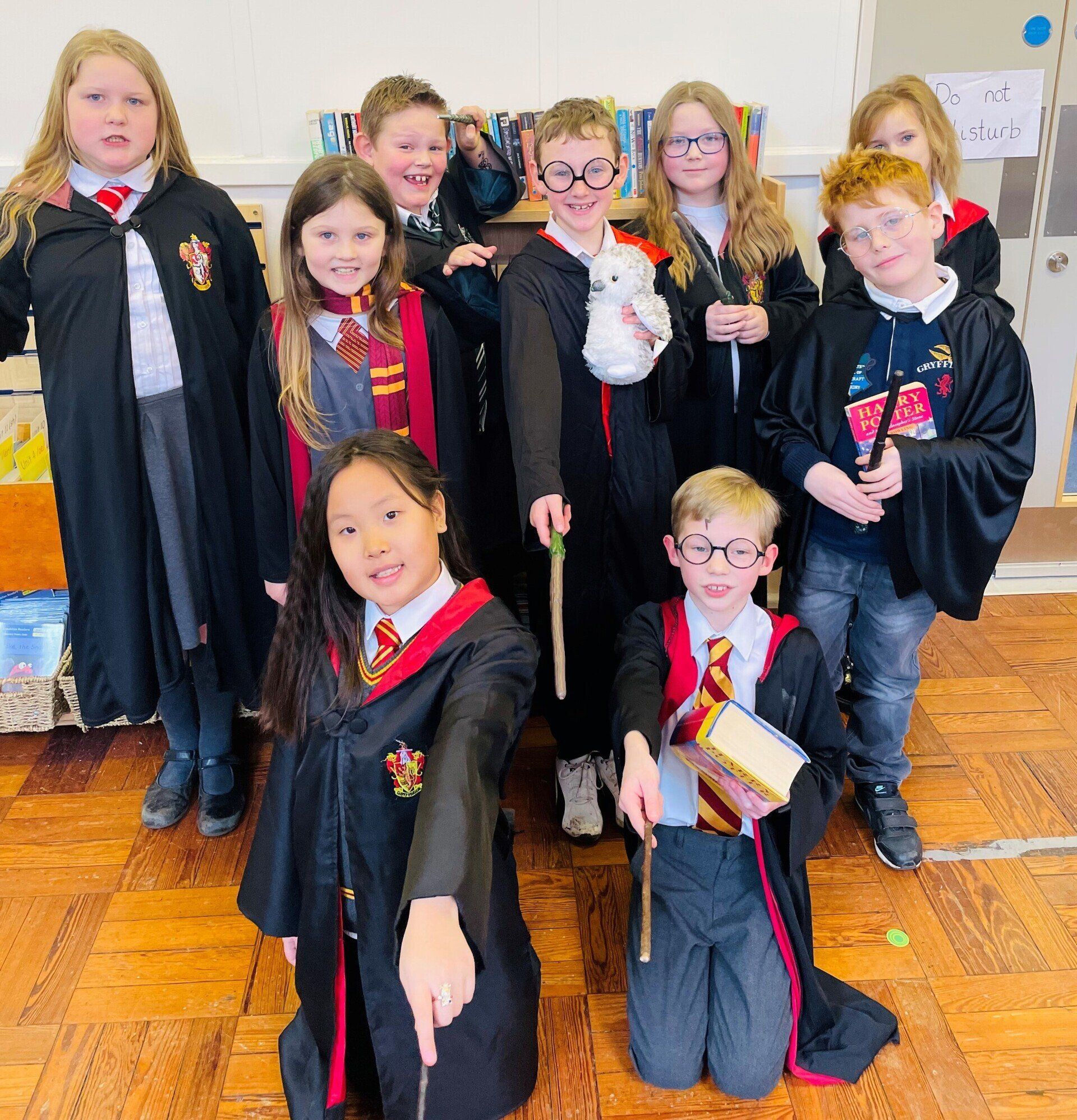 Pupils dressed up as characters from the Harry Potter books