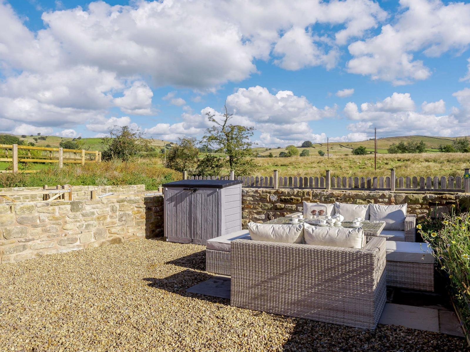 Holiday let outdoor seating area
