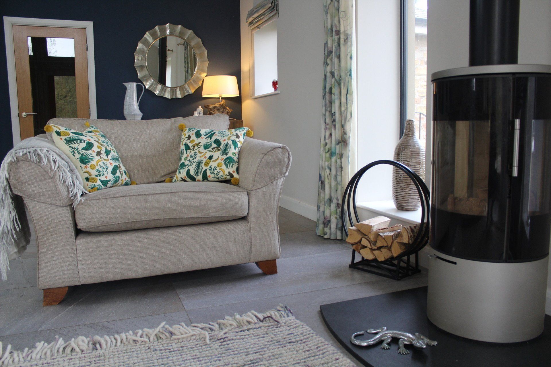 Living room fire place