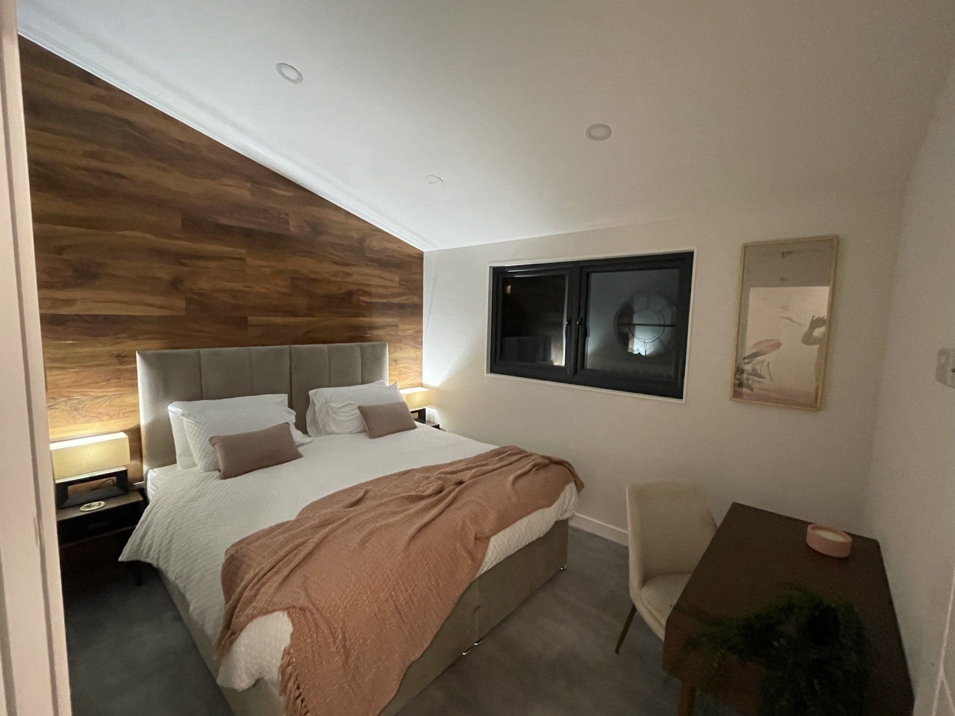 Bedroom in Wales holiday lodge