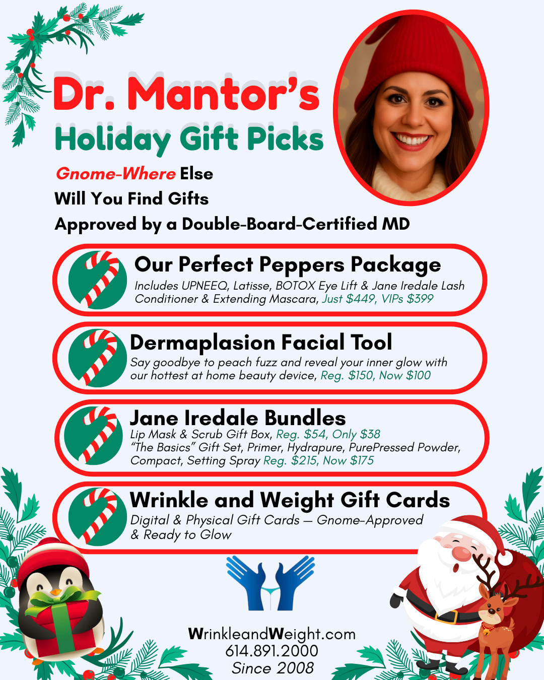 Dr. Mantor's Holiday Gift Picks, all curated by a double-board certified physician and master injector
