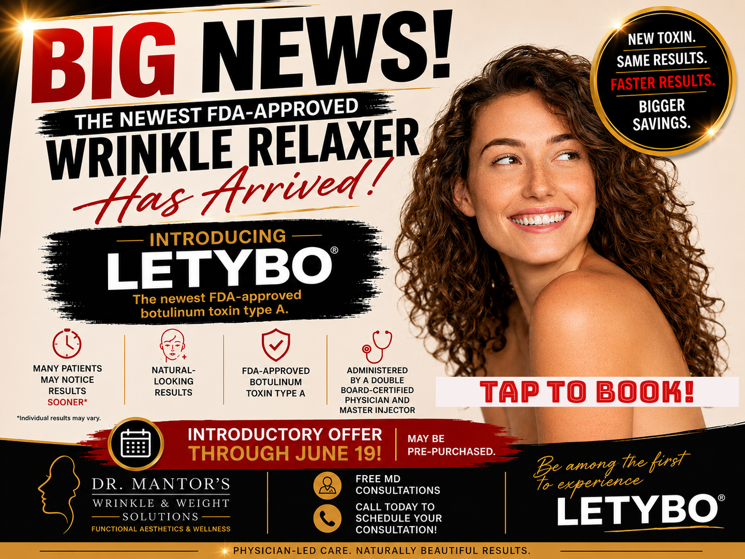 Letybo wrinkle relaxer now available in Westerville with free MD consults