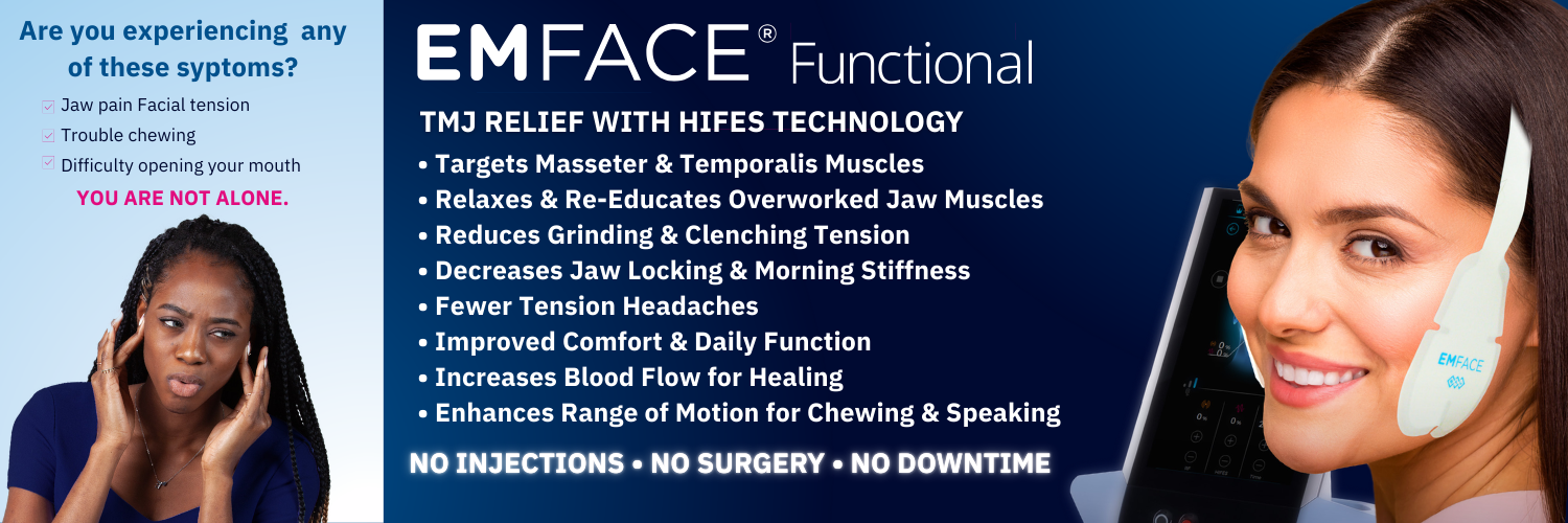 Relieve TMJ symptoms with EMFACE at Dr. Mantor's Wrinkle and Weight Solutions in Westerville, OH