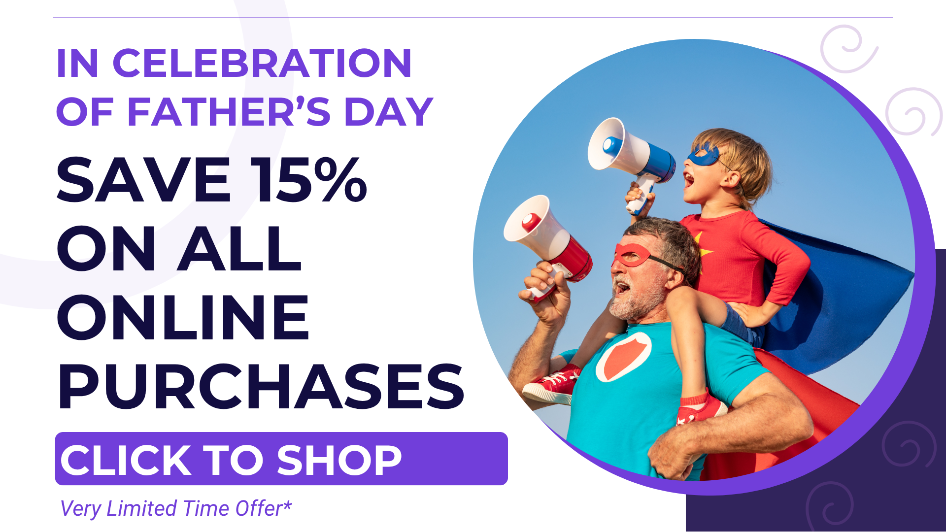 celebrate father's day with wrinkle and weight - save 15% on all online purchases