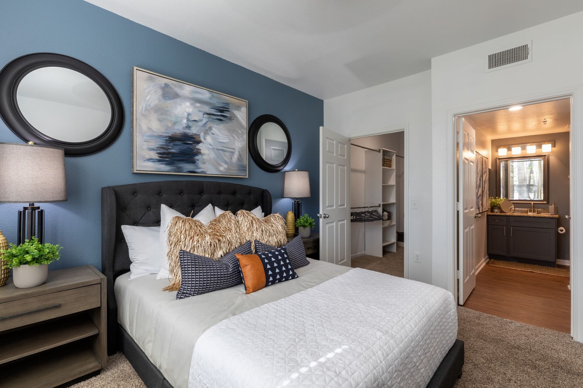 Bedroom with walk-in closet | Stone Creek at The Woodlands