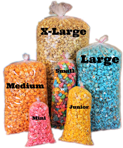 Oodlesmack Popcorn Bag Sizes