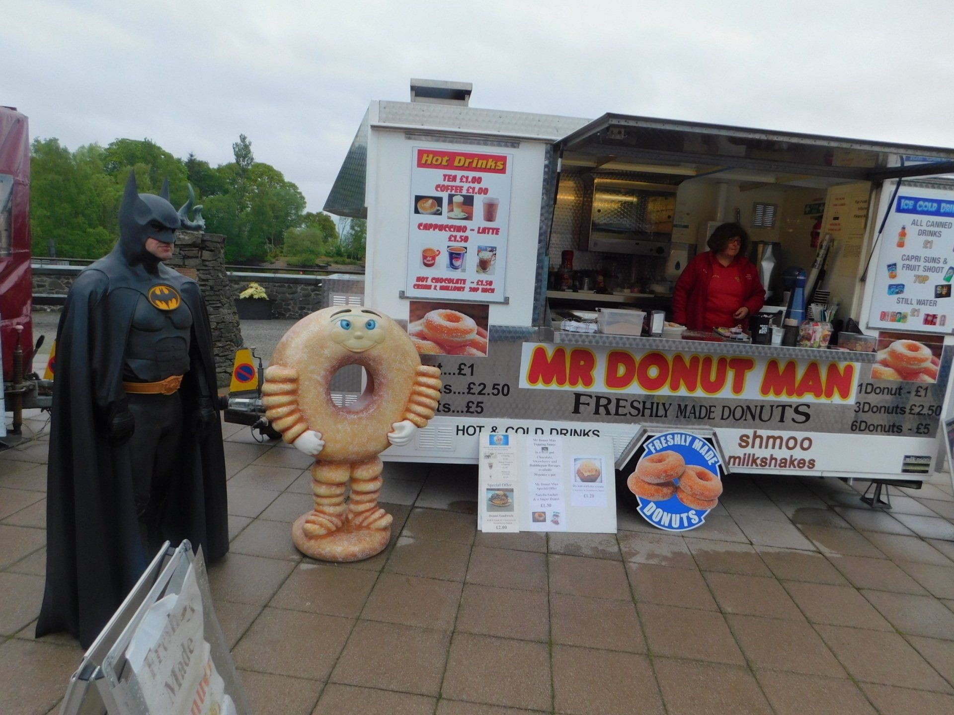 Batman visiting our new second trailer at Comic Con at Loch Lomond