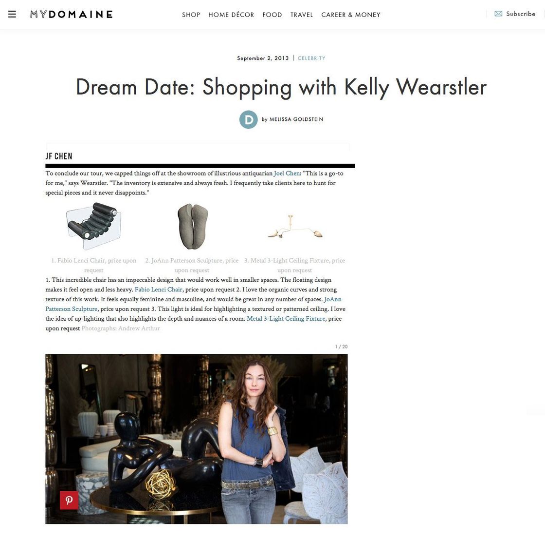 Dream Date: Shopping with Kelly Wearstler
