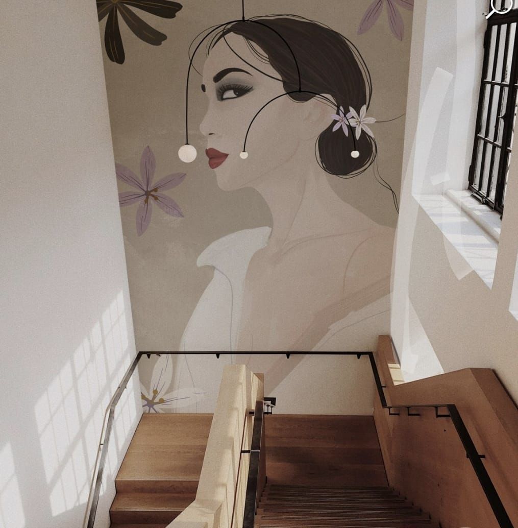 carta da parati viso