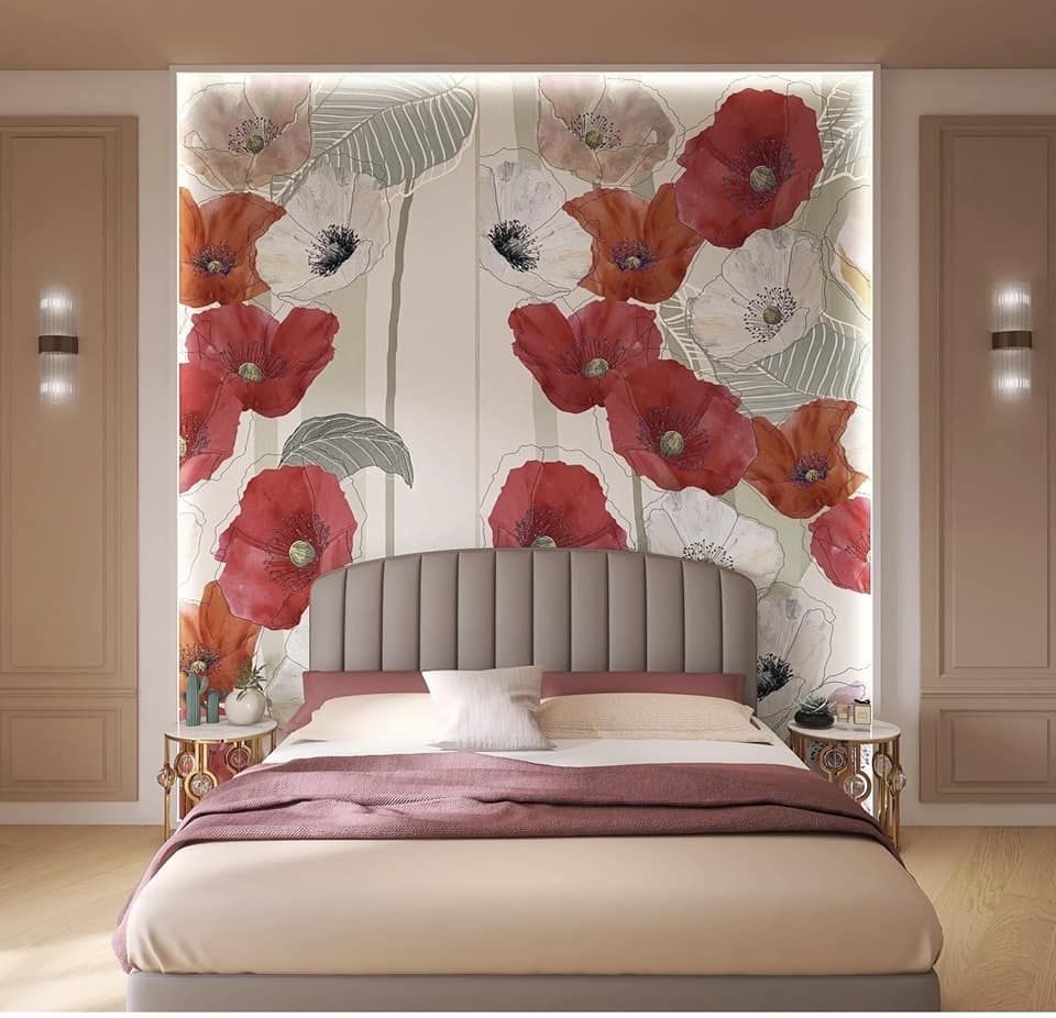 carta da parati papaveri