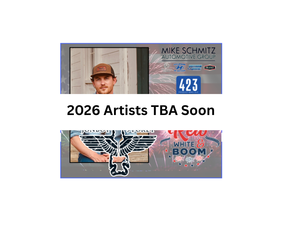 Two artist banners: Mike Schmitz, 