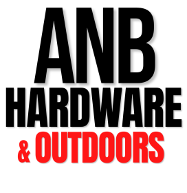 Anb hardware and outdoors logo on a white background