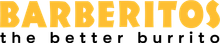 The logo for barberitos the better burrito is yellow and black