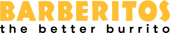 The logo for barberitos the better burrito is yellow and black