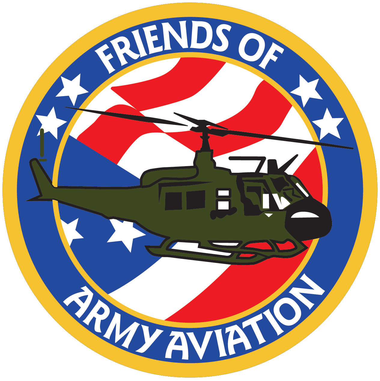 A logo for the friends of army aviation