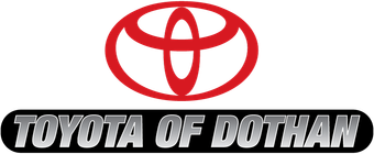 The toyota of dothan logo is shown on a white background