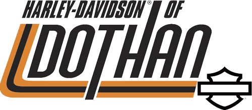 A logo for harley-davidson dothan , a motorcycle dealership.