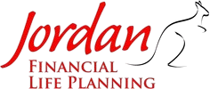 The logo for jordan financial life planning has a horse on it.