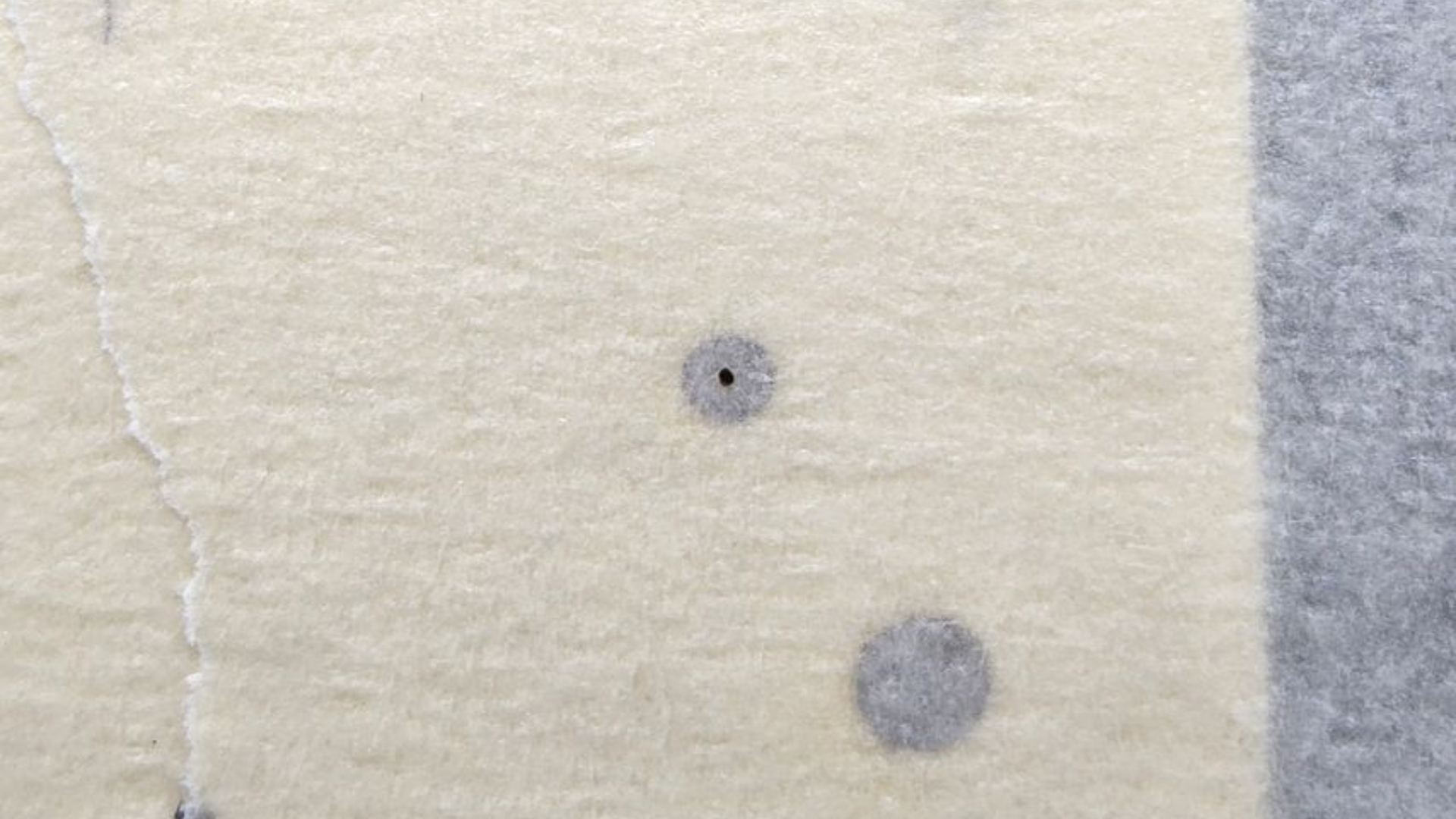 Round laser beam spot showing correct alignment and clean focus test result