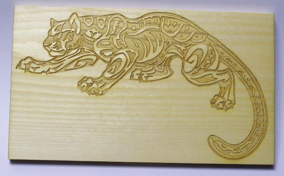 jaguar laser engraved by a rabbit laser usa machine