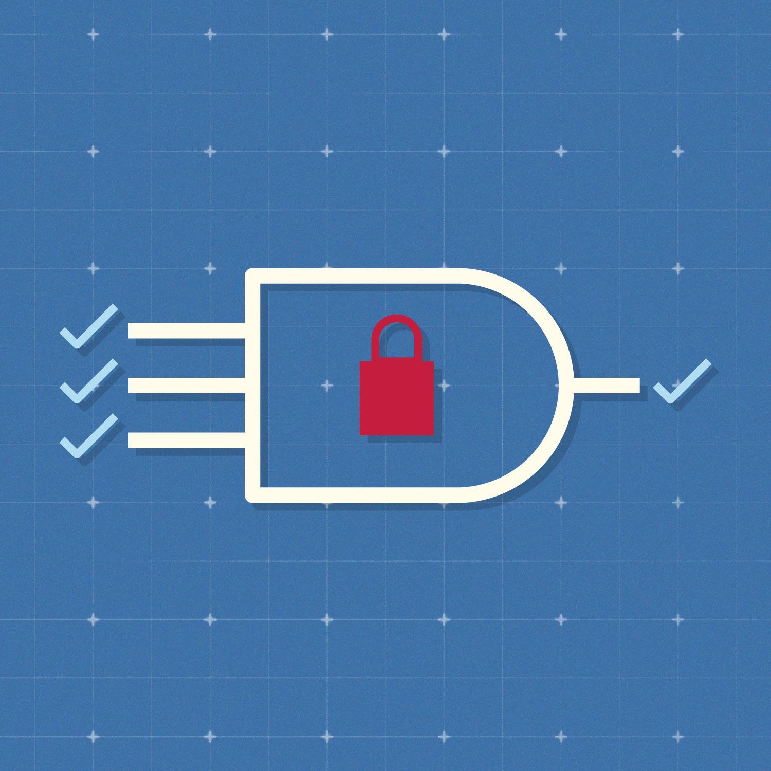 visual diagram of an AND logic gate for power