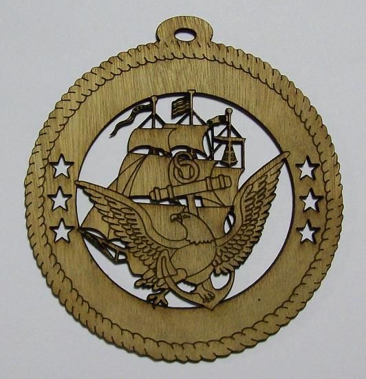 navy eagle laser cut and engraved by a rabbit laser usa machine