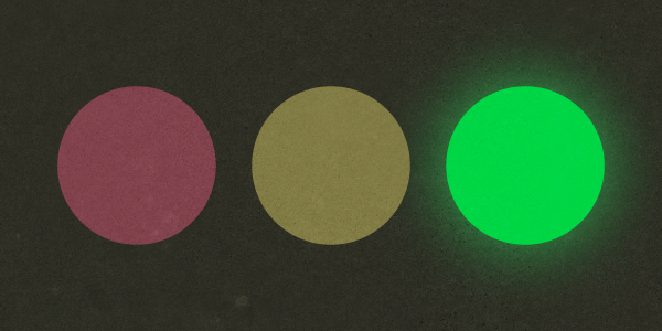 traffic light with green lit