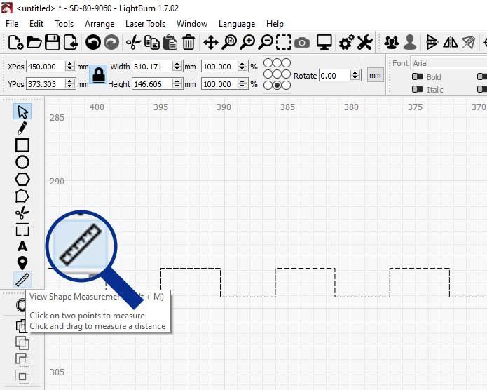 Ruler location on toolbar