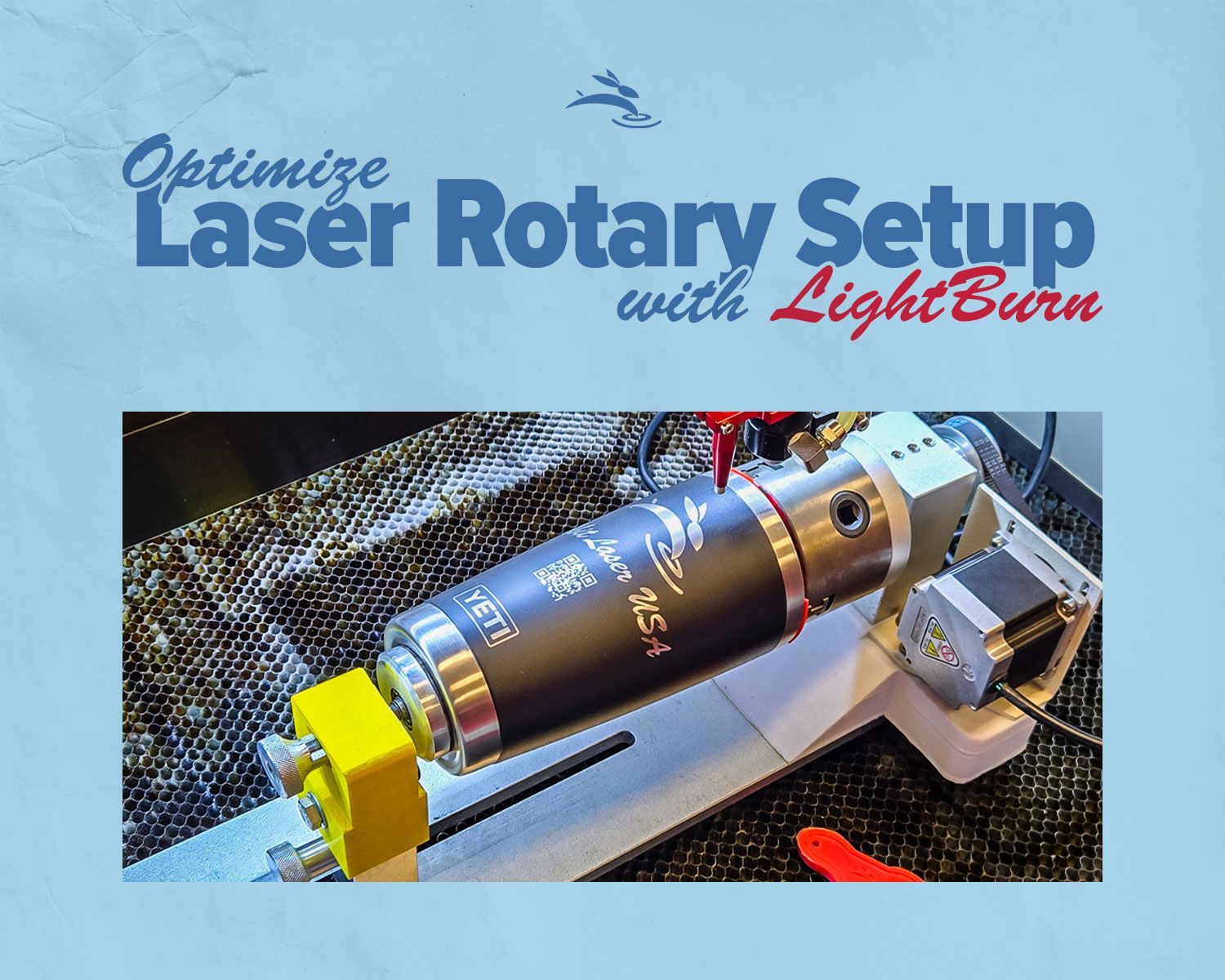 title text with tumbler laser engraved