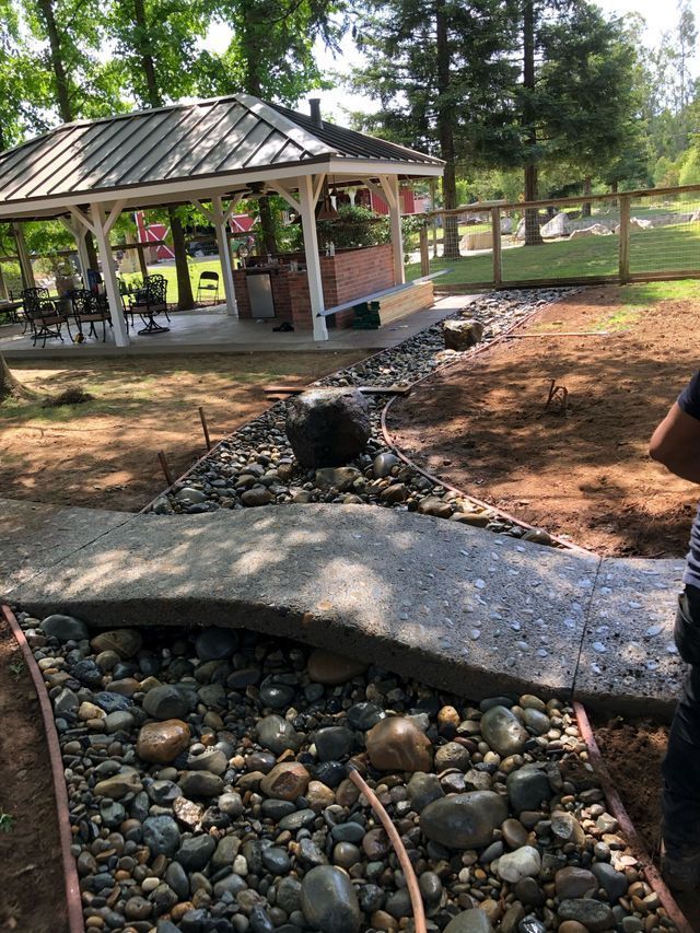 Man is Working on a Concrete Walkway – Elk Grove, CA – AVM Concrete