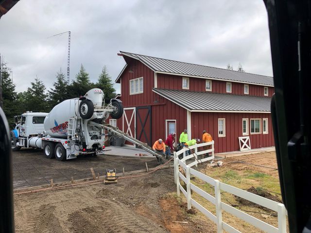 Road Construction in Front of Red Barn – Elk Grove, CA – AVM Concrete